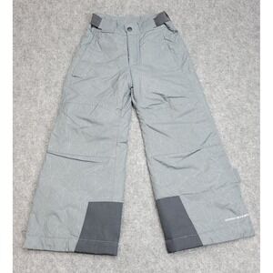 Columbia Snow Pants Youth 4/5 Gray Geometric Insulated Adjustable Waistband Ski